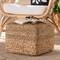 Bali & Pari Marella Modern Bohemian Natural Brown Seagrass Accent Footstool 240-13478-ZORO - alternate 6